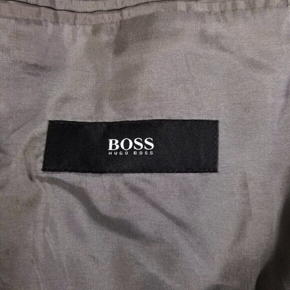 BOSS Hugo Boss Pasolini Movie Virgin Wool Blazer Suit Jacket Old Money 42 Gray - Picture 5 of 5